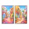 Stupell Industries Quaint Mediterranean Village 2 pc Framed Giclee Wall Art Set Design by Andrea Haase
